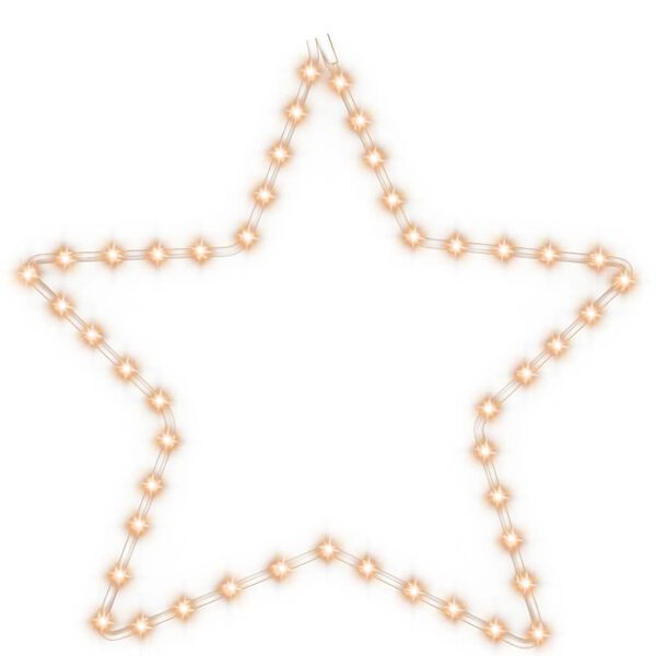 vidaXL Božična figura zvezda 48 toplo belih LED lučk 56 cm