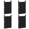 vidaXL Zunanja kuhinjska omarica 3 kosi črna trdna borovina