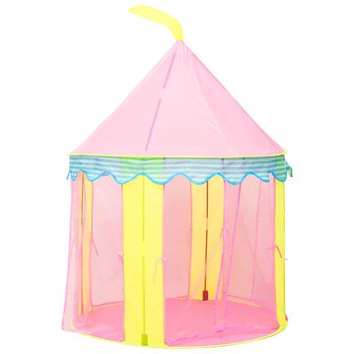 vidaXL Otroški šotor za igranje roza 100x100x127 cm