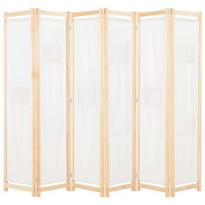 vidaXL Paravan 6-delni 240x170x4 cm blago kremne barve