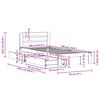 vidaXL Posteljni okvir brez vzmetnice 90x190 cm trdna borovina