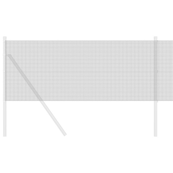 vidaXL Ograja z varjeno žico Siva 0.6 x 25 m