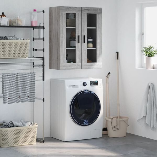 vidaXL Stenska omarica siva sonoma 69,5x34x90 cm