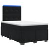 vidaXL Postelja boxspring z vzmetnico Črna 120 x 190 cm Žamet