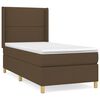 vidaXL Box spring postelja z vzmetnico temno rjav 90x190 cm blago