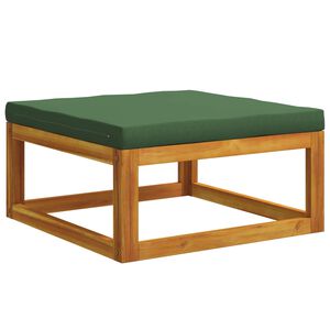 vidaXL Sestavljiv podnožnik z blazinami 100 % poliester Solid-Acacia