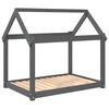 vidaXL Pasja postelja siv 101x70x90 cm trdna borovina