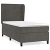 vidaXL Box spring postelja z vzmetnico temno siva 90x200 cm žamet