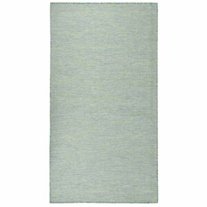 vidaXL Zunanja preproga plo&scaron;čato tkanje 80x150 cm turkizna