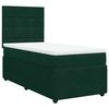 vidaXL Box spring postelja z vzmetnico temno zelen 90x190 cm žamet
