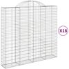 vidaXL Obokana gabion ko&scaron;ara 18 kos 200x50x180/200 cm pocinkano železo