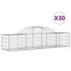 vidaXL Obokane gabion ko&scaron;are 30 kosov 200x50x40/60 cm pocinkano železo