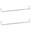 vidaXL Karnise 2 kosa bele in srebrne 60&ndash;105 cm aluminij