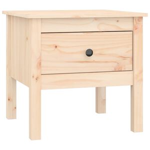 vidaXL Stranska mizica 50x50x49 cm trdna borovina