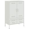 vidaXL Visoka omara bela 68x39x101,5 cm jeklo