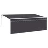 vidaXL Vlečna tenda Antracit 400 x 200 cm Poliester in aluminij