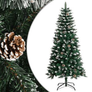 vidaXL Umetna novoletna jelka s stojalom zelena 120 cm PVC