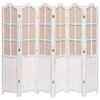 vidaXL Paravan 6-delni bel 210x165 cm blago