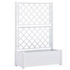 vidaXL Vrtno cvetlično korito z oporno mrežo 100x43x142 cm PP belo