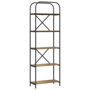 vidaXL Knjižna polica 5 nivojev 60 x 30 x 183 cm Inženirski les