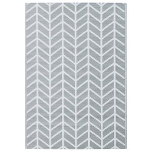vidaXL Zunanja preproga ARAKIL siva 160x230 cm PP