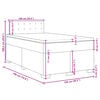 vidaXL Box spring postelja z vzmetnico črna 120x190 cm žamet