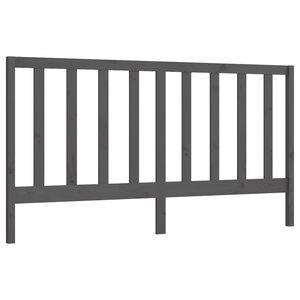 vidaXL Posteljno vzglavje sivo 206x4x100 cm trdna borovina