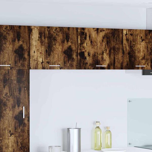 vidaXL Viseča omarica z vrati Dimljen hrast in bela 50 x 31 x 40 cm