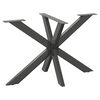 vidaXL Noge jedilne mize pajkove oblike antracitne 120x68x(72-73) cm jeklo