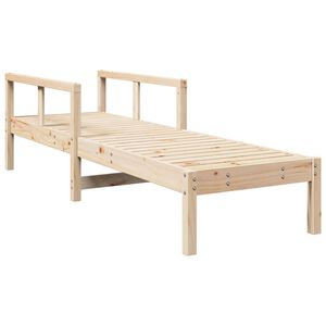 vidaXL Ležalnik 199,5x62x55 cm trdna borovina
