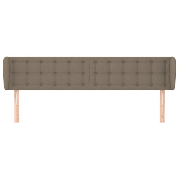 vidaXL Vzglavje z u&scaron;esi taupe 183x23x78/88 cm blago