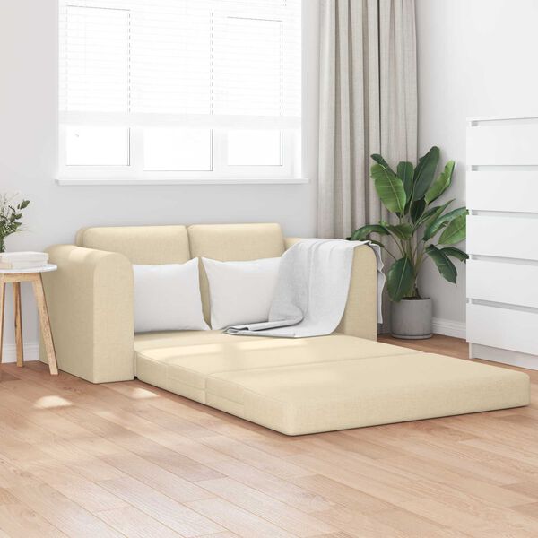 vidaXL Sofa postelja 60cm krema blago