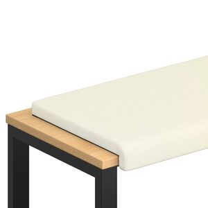 vidaXL Blazina za klop korduroy Krem Globina 35 cm