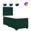 vidaXL Box spring postelja z vzmetnico temno zelena 100x200 cm žamet