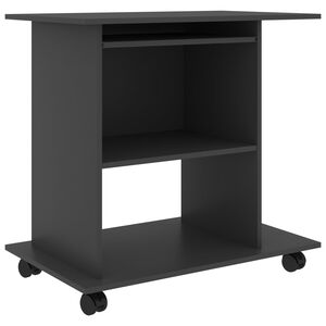 vidaXL Računalni&scaron;ka miza siva 80x50x75 cm iverna plo&scaron;ča
