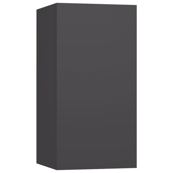 vidaXL Komplet TV omaric 4-delni siva iverna plo&scaron;ča