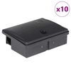 vidaXL Pasti za mi&scaron;i 10 kosov ?rne 13x10x4 cm