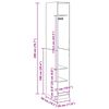 vidaXL Garderobna omara artisan hrast 30x50x200 cm inženirski les