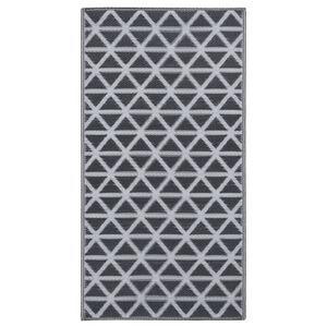 vidaXL Zunanja preproga ARAKIL črna 160x230 cm PP