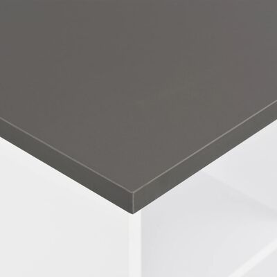 vidaXL Barska miza bela in antracitno siva 60x60x110 cm