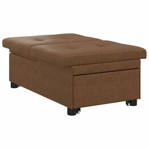 vidaXL Sofa postelja Rjava 194 x 67 x 82 cm Huahua Tkanina