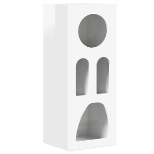 vidaXL Strani &scaron;al Visok sijaj bela 40 x 35 x 100,5 cm Konstruiran les