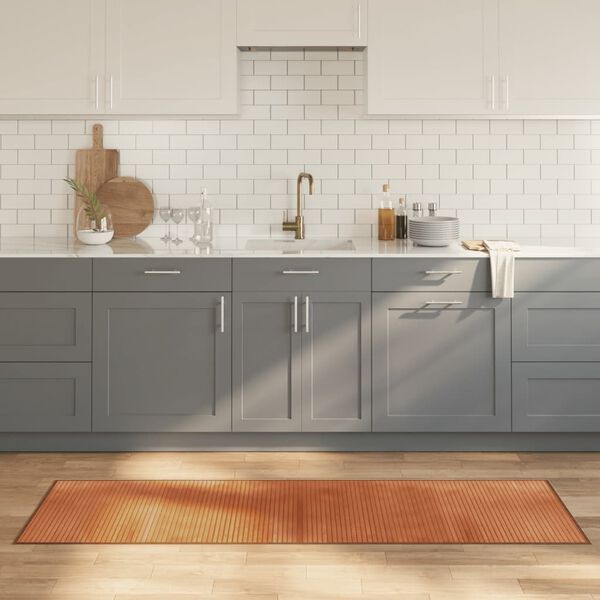 vidaXL Preproga pravokotna rjava 60x200 cm bambus