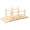 vidaXL Vrtni most z ograjami 150x67x56 cm trdna smrekovina