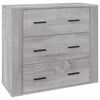 vidaXL Komoda siva sonoma 80x33x70 cm inženirski les