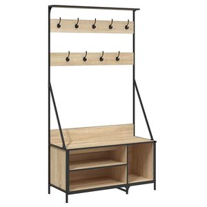 vidaXL Regal za oblačila s prostorom za čevlje son. hrast 100x41x184cm