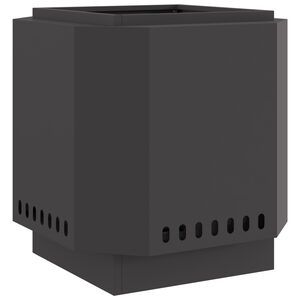vidaXL Peč za ogenj brez dima Črna 48 x 48 x 51 cm Jeklo