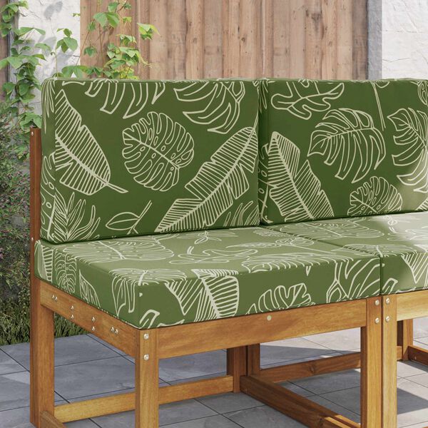 vidaXL Zunanja blazina za kavč 2 pcs Listnati dizajn Poliester