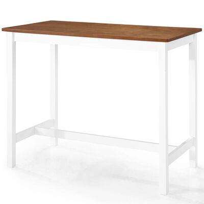 vidaXL Barska mizica in stolčki 5 delni komplet iz trdnega lesa