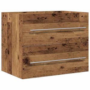 vidaXL Omarica za umivalnik iz starega lesa 60x38,5x48 cm, inženirski les